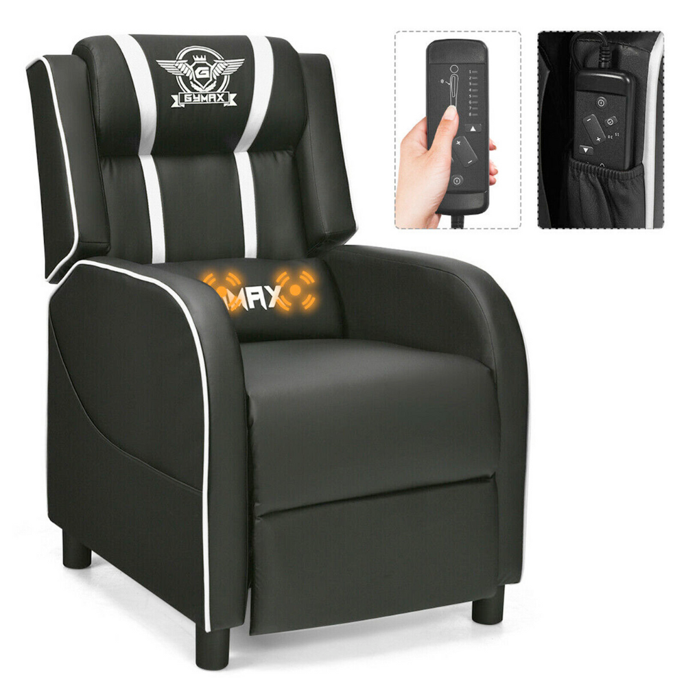 Reclining Gaming Massage Chair with Lumber Support