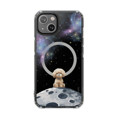 Starry Fluff's - Pookie the Poodle in Space Magnetic Clear Case for iPhone Series