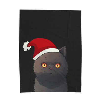 Christmas Black Cat Blanket Plush Throw