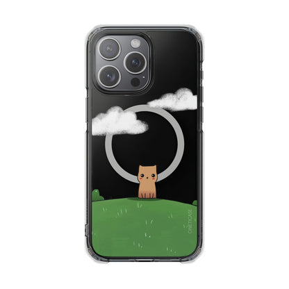 Cat in the Park Magnetic Clear Case for iPhone Series