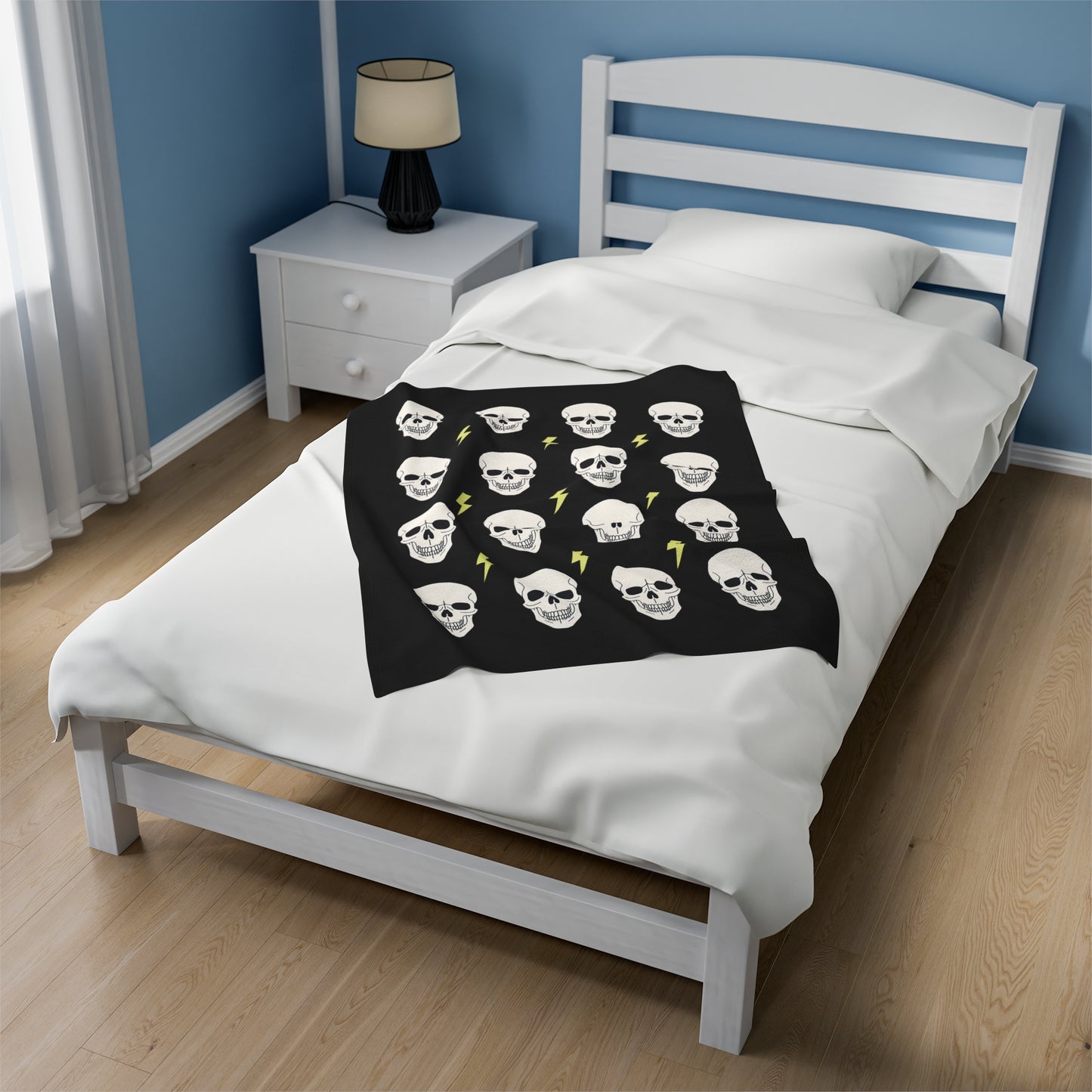 Gothic Skeleton Blanket Plush Throw