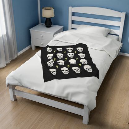 Gothic Skeleton Blanket Plush Throw