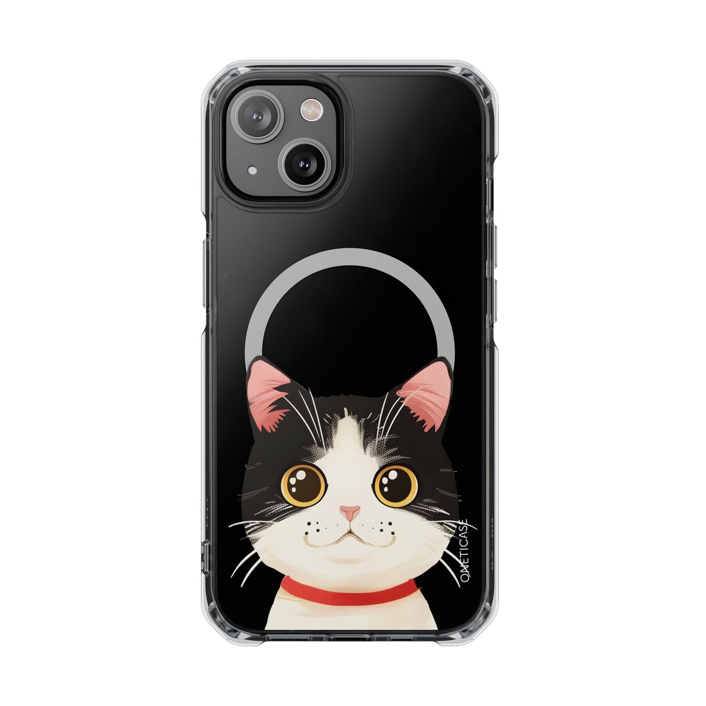 Tuxedo Cat Magnetic Clear Case for iPhone Series