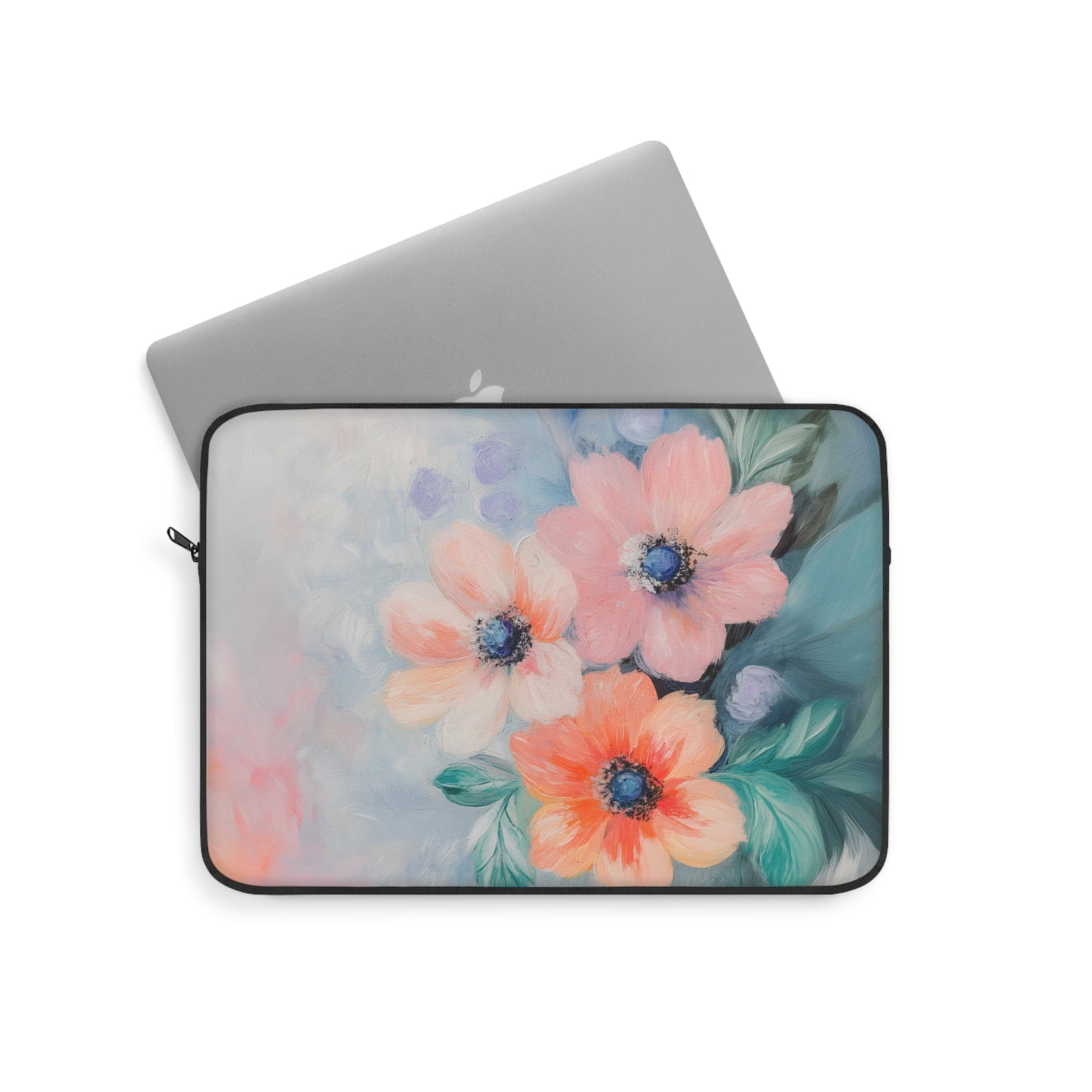 Soft Floral Print Laptop Sleeve