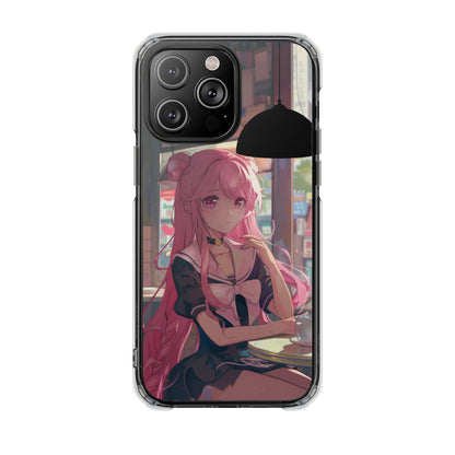 Oneticase Cafe Chilling Anime Girl Magnetic Case for iPhone