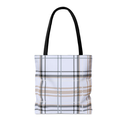 Blue Plaid Tote Bag