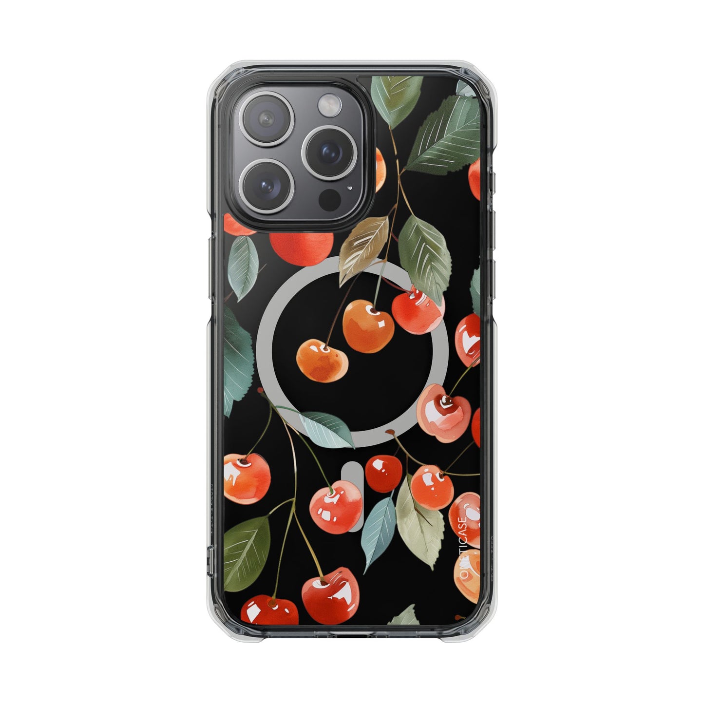 Cute Cherries Magnetic Clear Case for iPhone Series