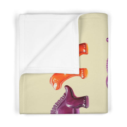 Gummy Dinosaur's Soft Fleece Baby Blanket