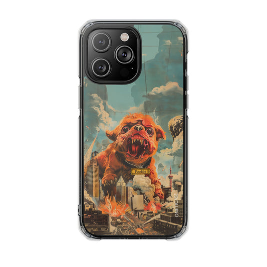 Retro Freak Dog Pookie Magnetic Clear Case for iPhone Series