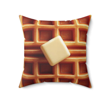 Butter Bliss Waffle Square Pillow - 3 Sizes