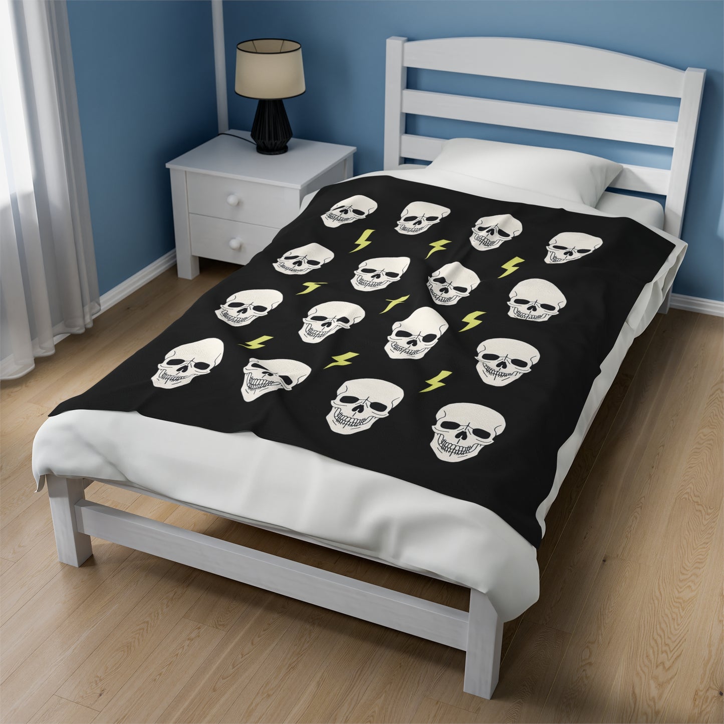 Gothic Skeleton Blanket Plush Throw