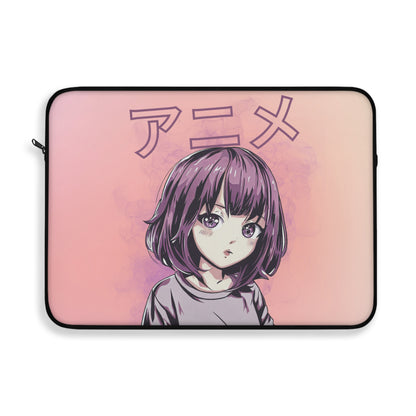 Purple Hair Anime Girl Laptop Sleeve