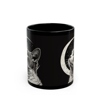 Crescent Moon Cat Black Coffee Tea Mug