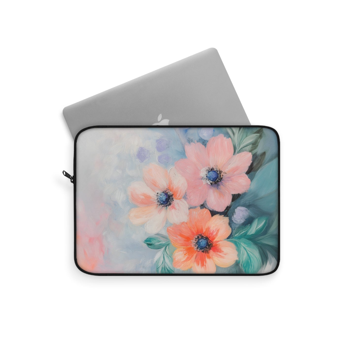 Soft Floral Print Laptop Sleeve