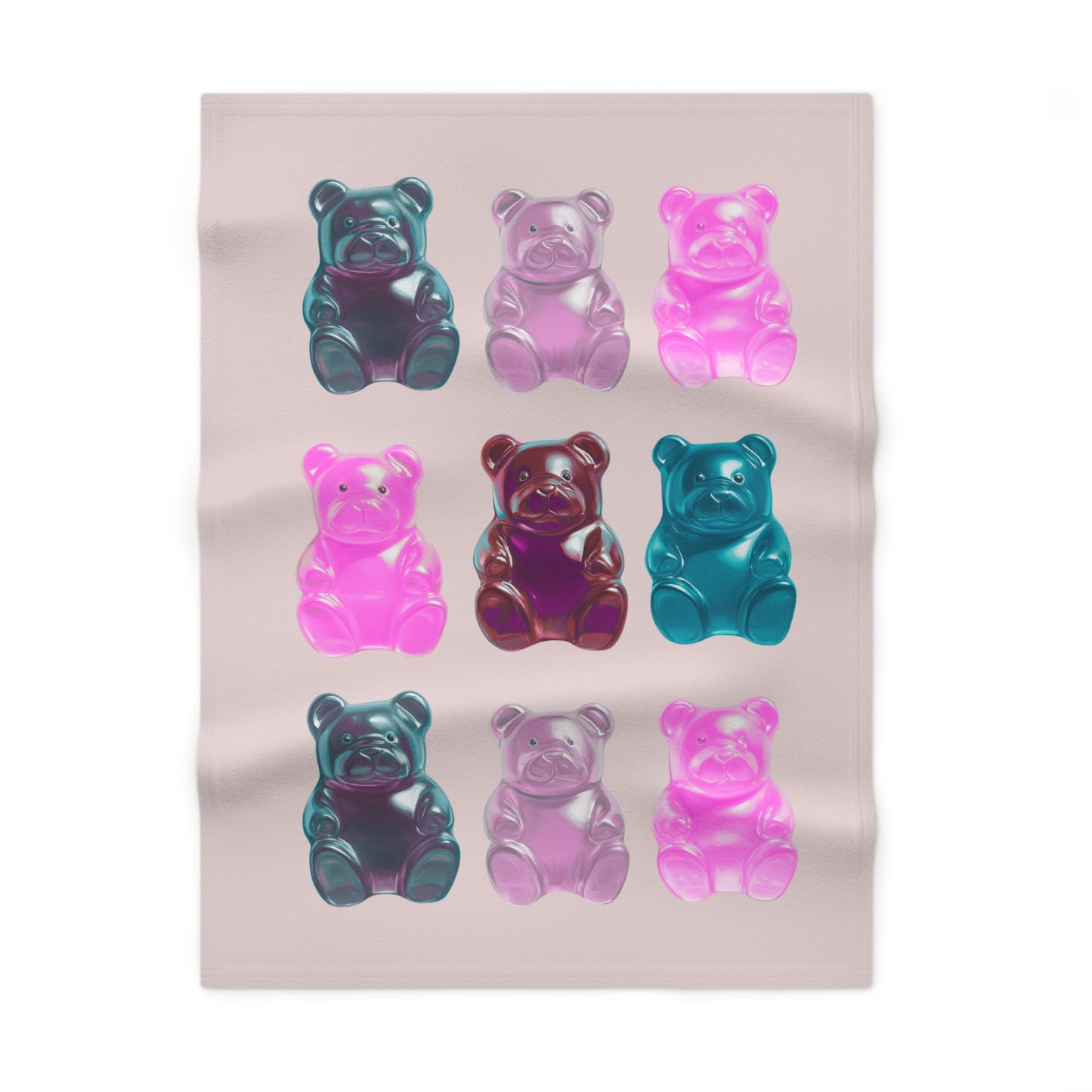 Gummy Bear Pink Soft Fleece Baby Blanket