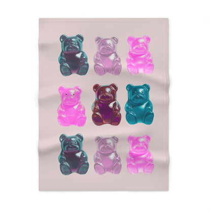 Gummy Bear Pink Soft Fleece Baby Blanket