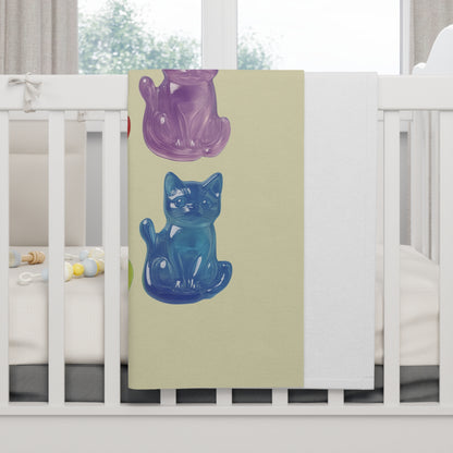 Gummy Cats Soft Fleece Baby Blanket