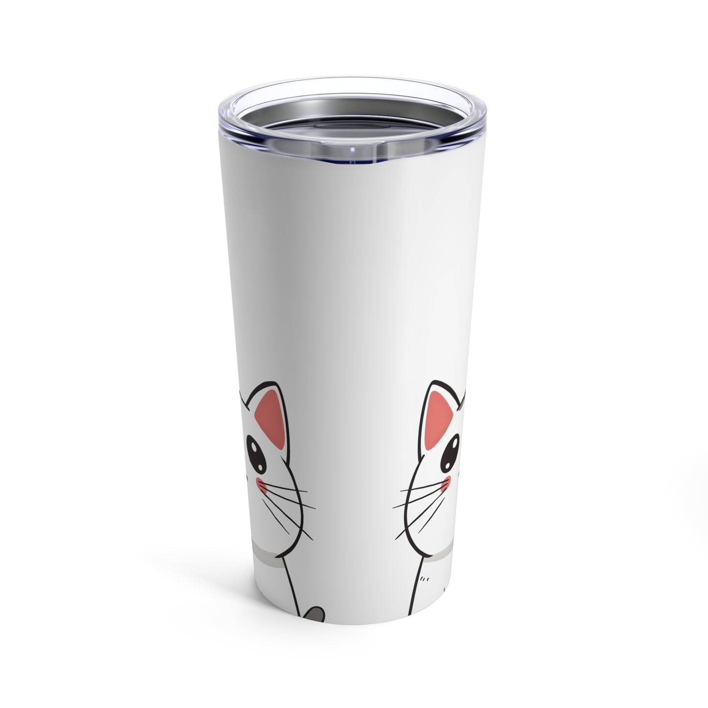 White Tabby Cat Tumbler 20oz