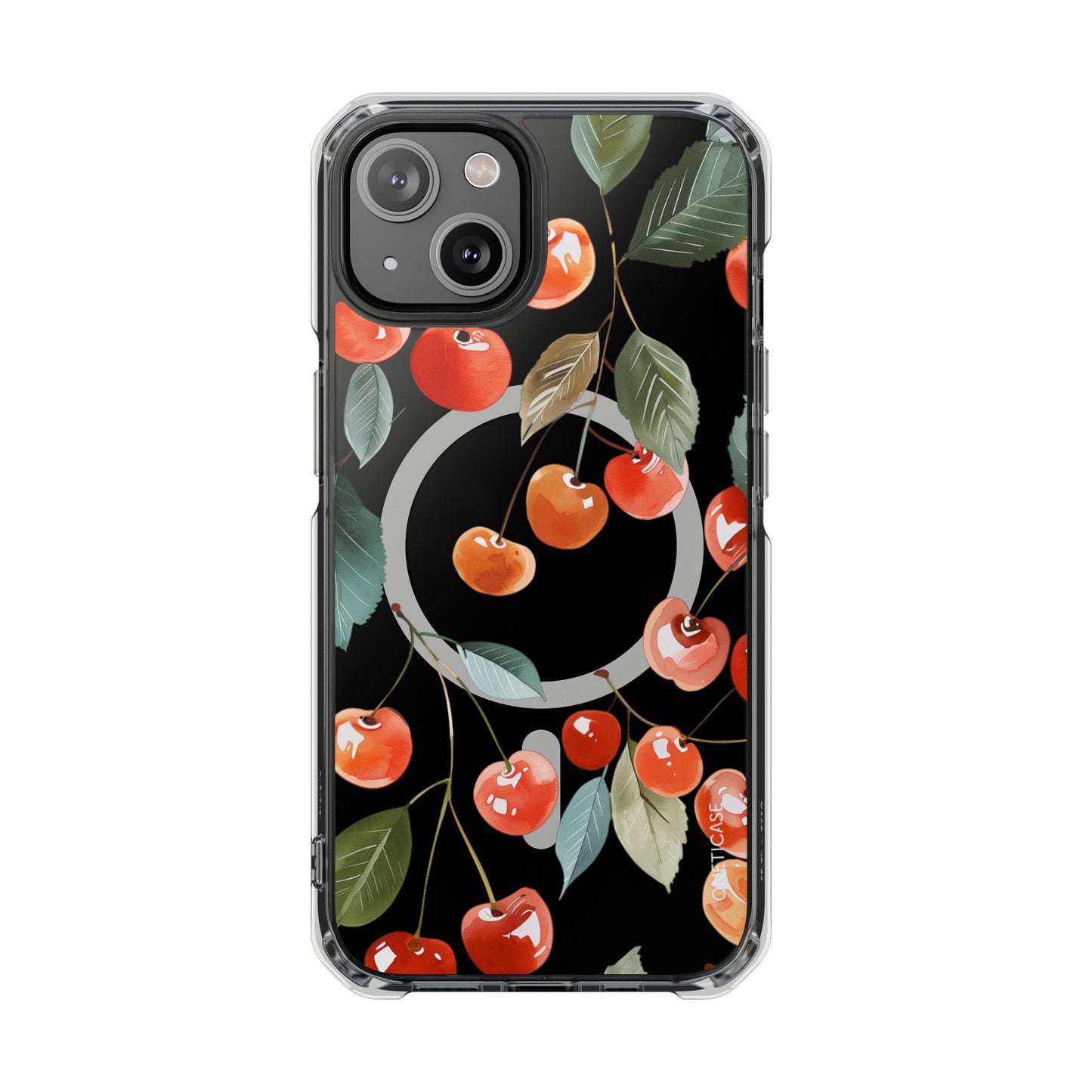 Cute Cherries Magnetic Clear Case for iPhone Series