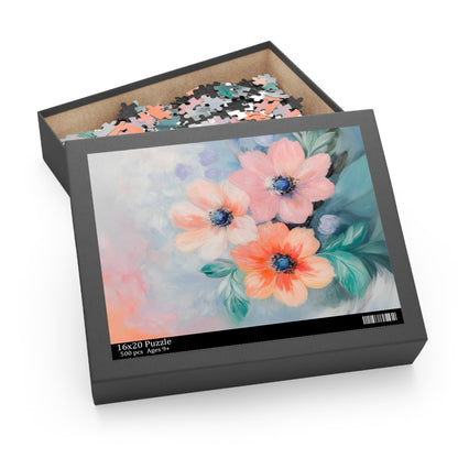 Soft Floral Print Jigsaw Puzzle 500-Piece