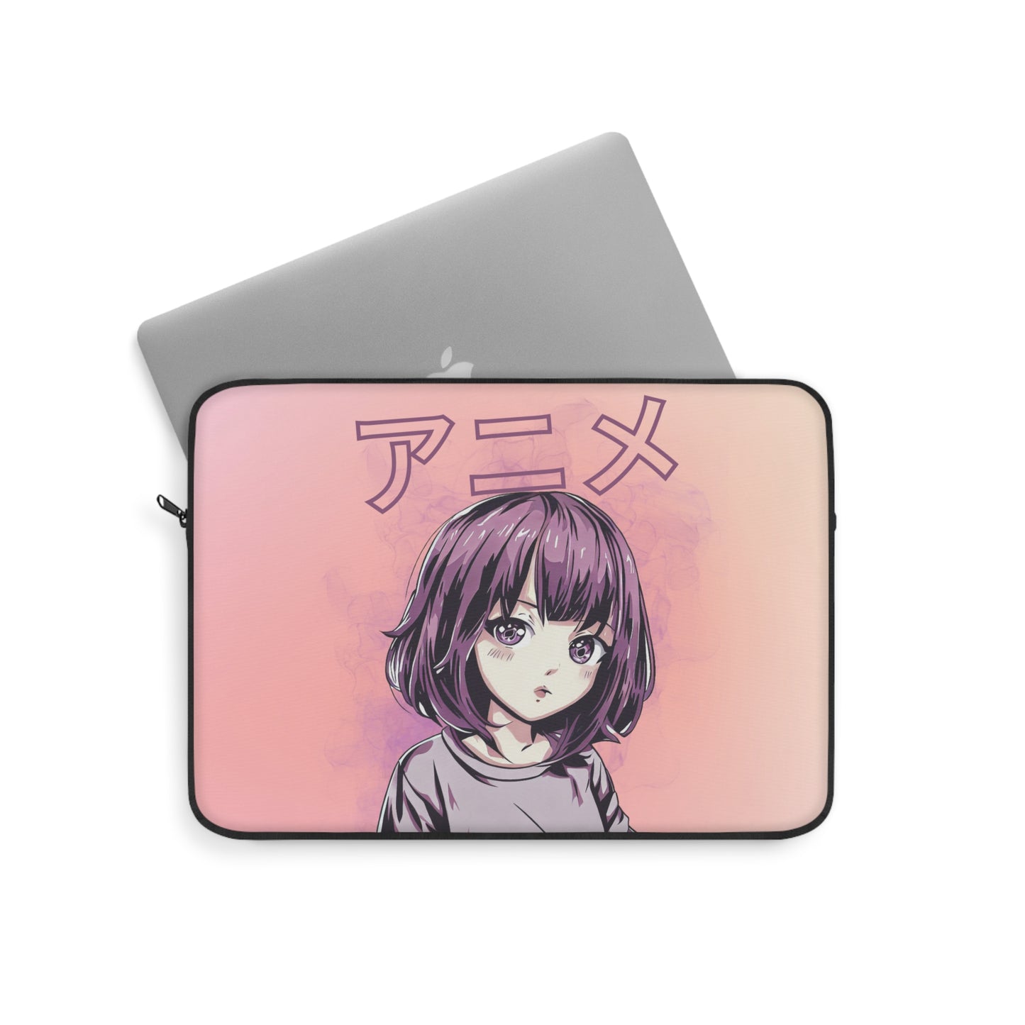 Purple Hair Anime Girl Laptop Sleeve