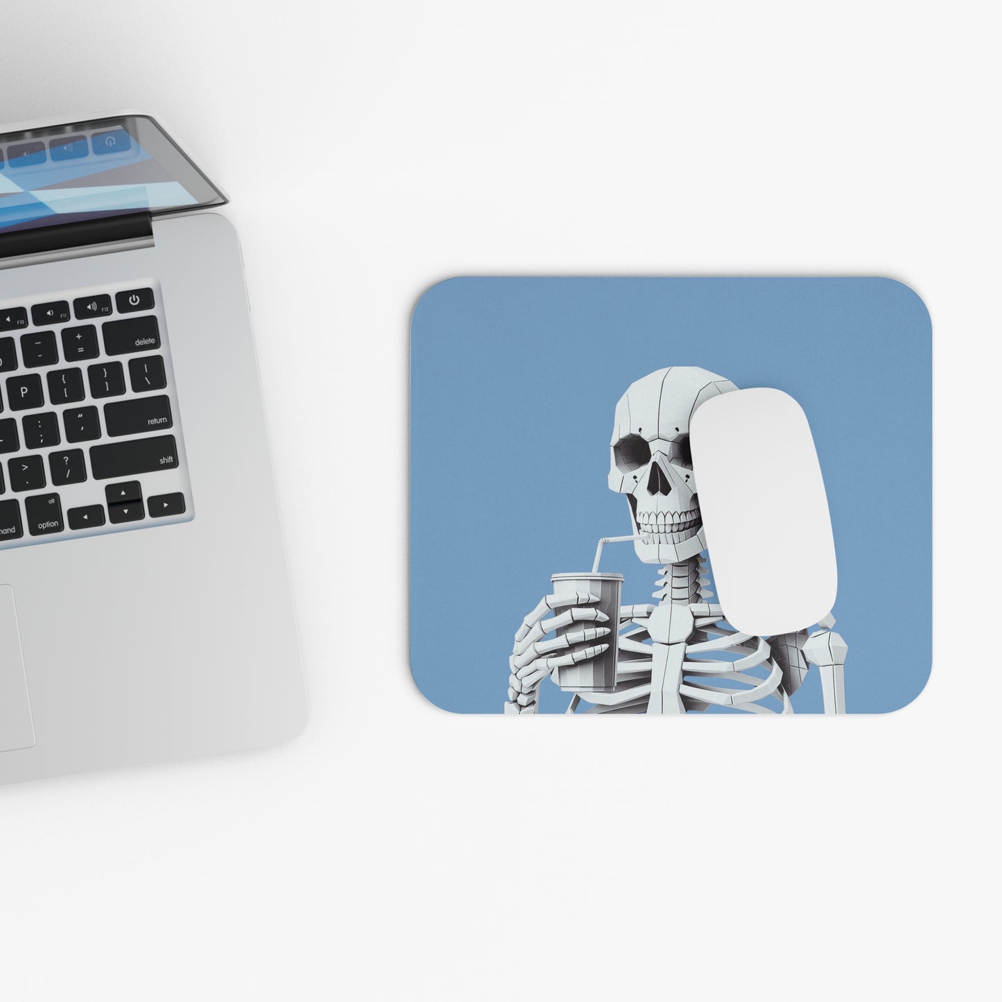 Skeleton Sipster Mouse Pad