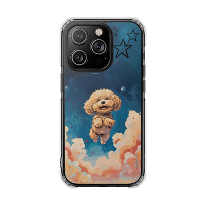 Starry Fluff's - Pookie Poodle Floating in Space Magnetic Clear Case for iPhone Series