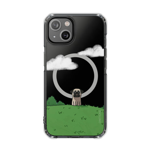 Pug in the Park Magnetic Clear Case for iPhone Series