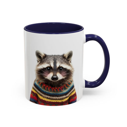 Blushing Raccoon in Sweater Coffee Tea Mug