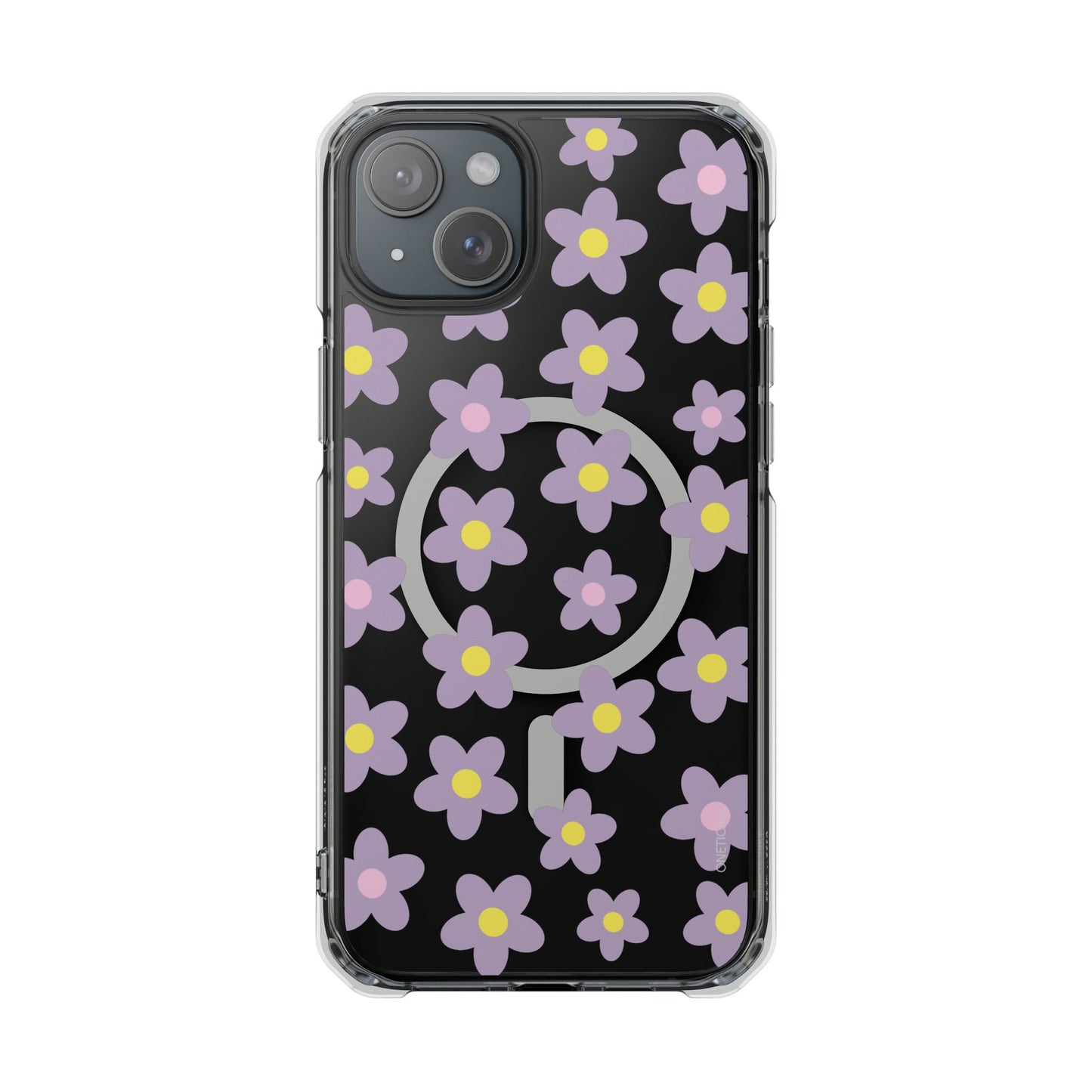 Purple Daisies Magnetic Clear Case for iPhone Series