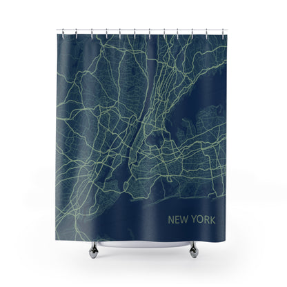 New York City Map Shower Curtain