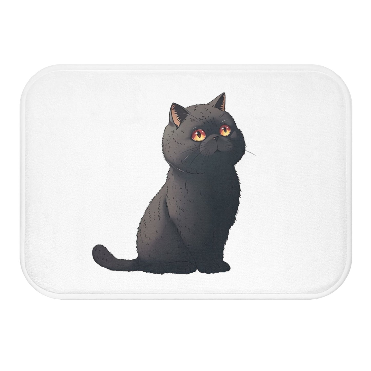 Cute Cartoon Black Cat Bath Mat