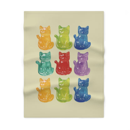 Gummy Cats Soft Fleece Baby Blanket