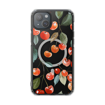 Cute Cherries Magnetic Clear Case for iPhone Series