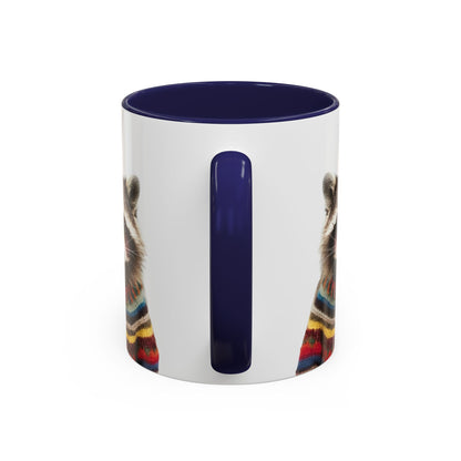 Blushing Raccoon in Sweater Coffee Tea Mug