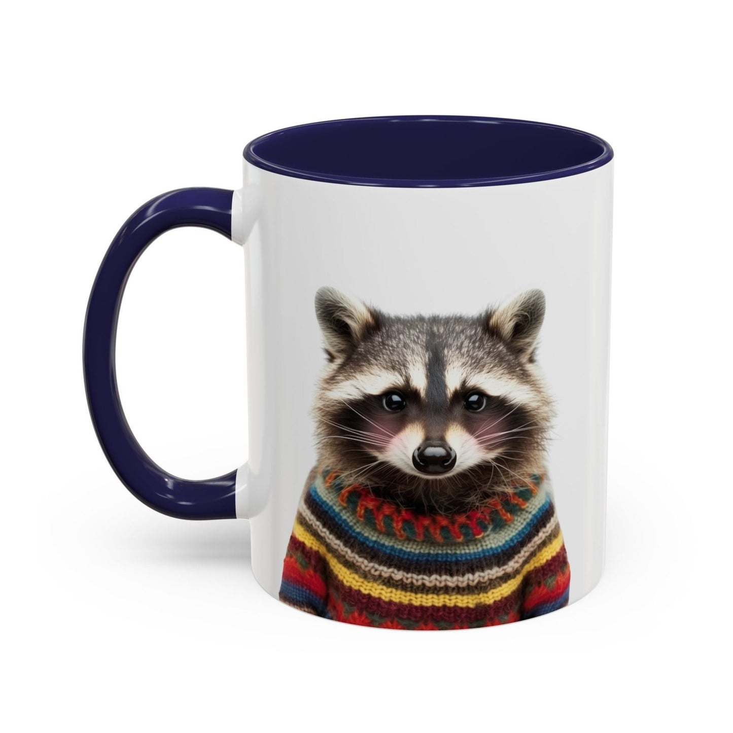 Blushing Raccoon in Sweater Coffee Tea Mug