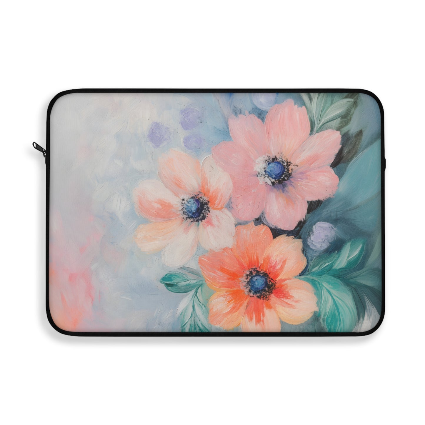 Soft Floral Print Laptop Sleeve