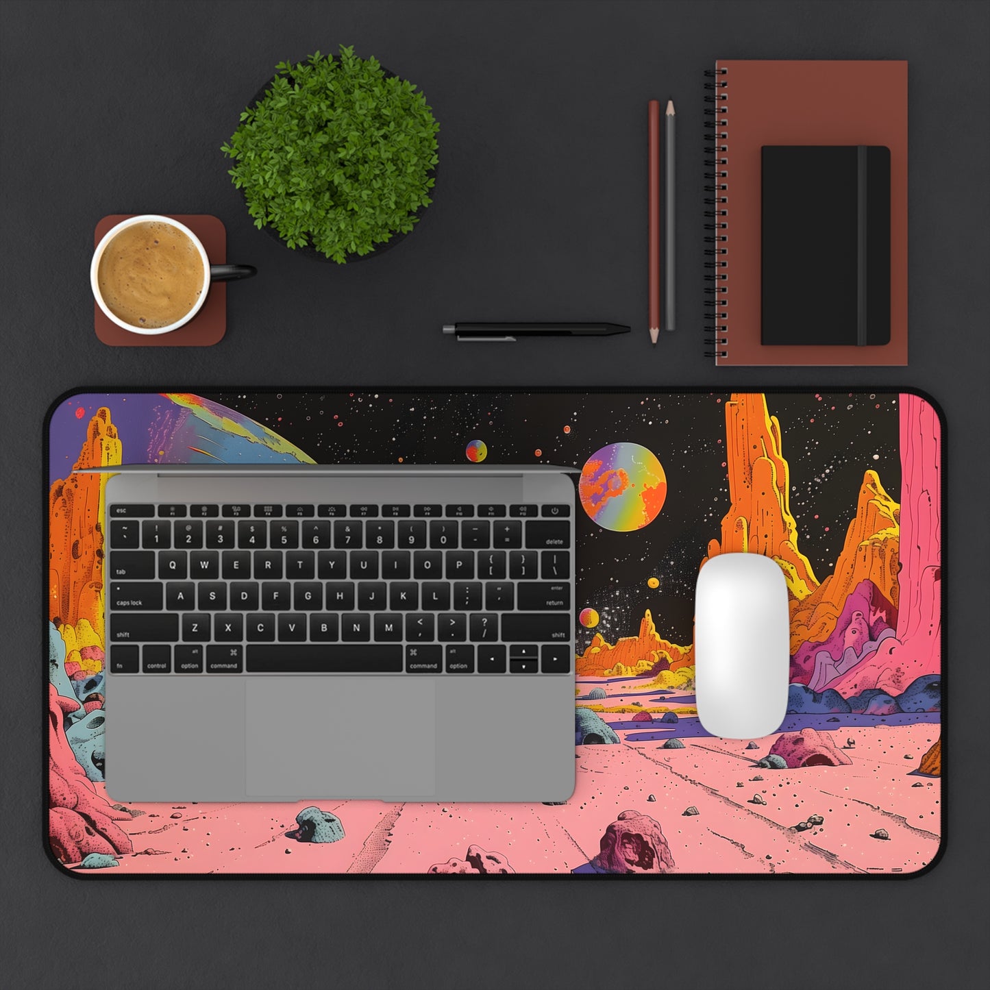 Retro Space Robo Large Mouse Pad - 2 Sizes