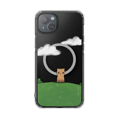 Cat in the Park Magnetic Clear Case for iPhone Series