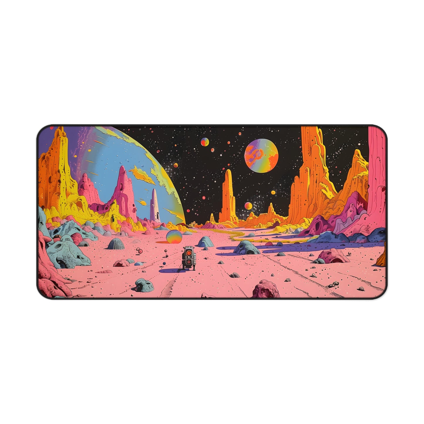 Retro Space Robo Large Mouse Pad - 2 Sizes