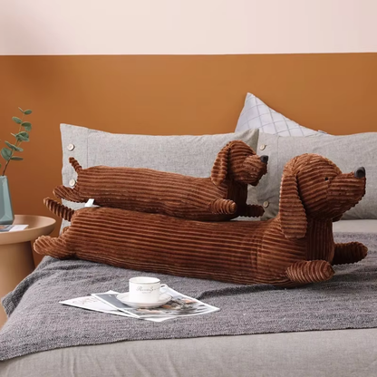 Cartoon Wiener Dog Plush Pillow