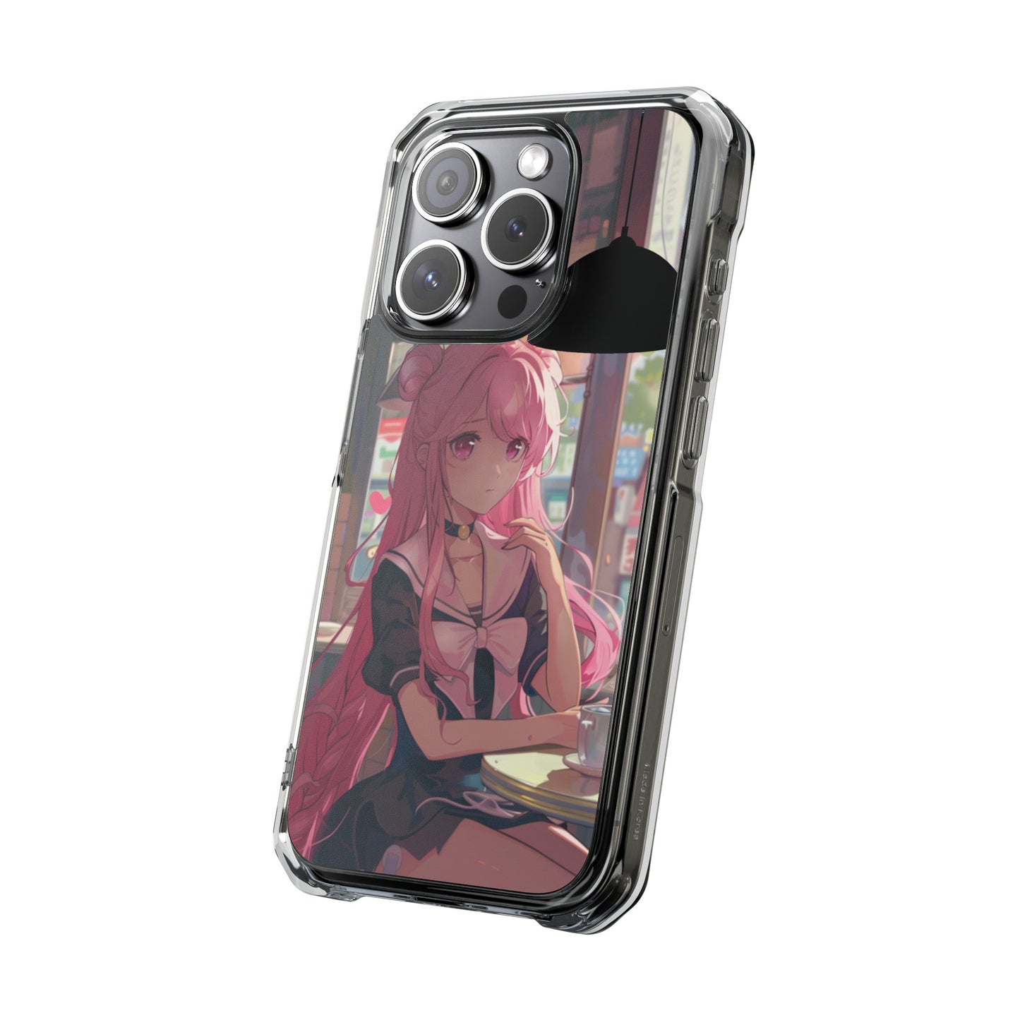 Oneticase Cafe Chilling Anime Girl Magnetic Case for iPhone