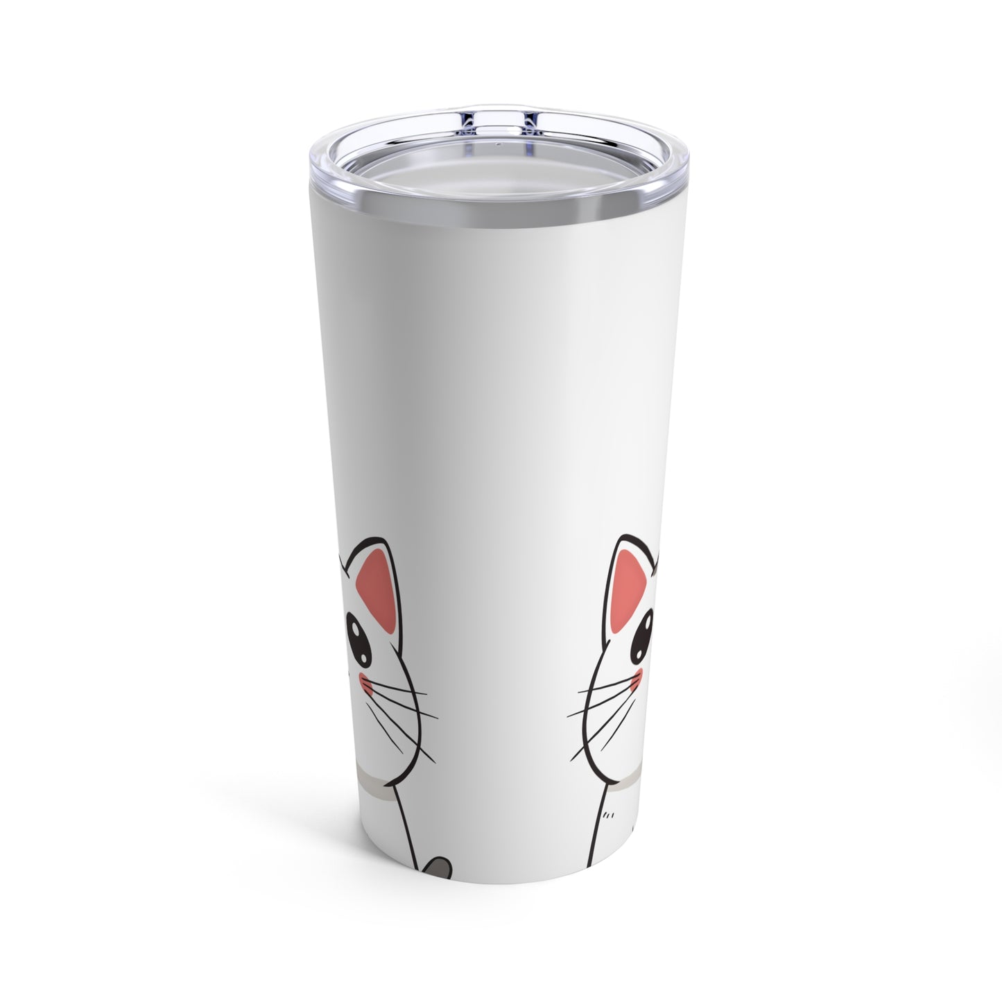 White Tabby Cat Tumbler 20oz