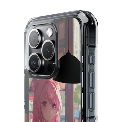 Oneticase Cafe Chilling Anime Girl Magnetic Case for iPhone