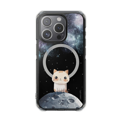 Starry Fluff's - Cosmo the Cat in Space Magnetic Clear Case for iPhone Series