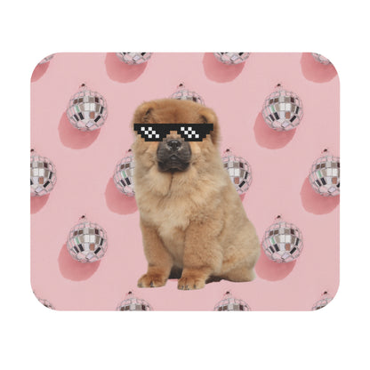 Retro Disco Chow Chow Mouse Pad