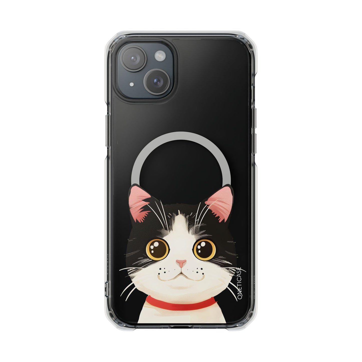 Tuxedo Cat Magnetic Clear Case for iPhone Series