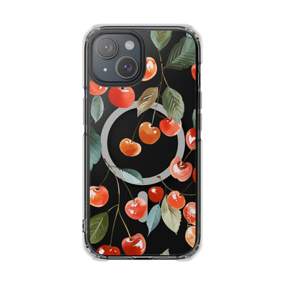 Cute Cherries Magnetic Clear Case for iPhone Series