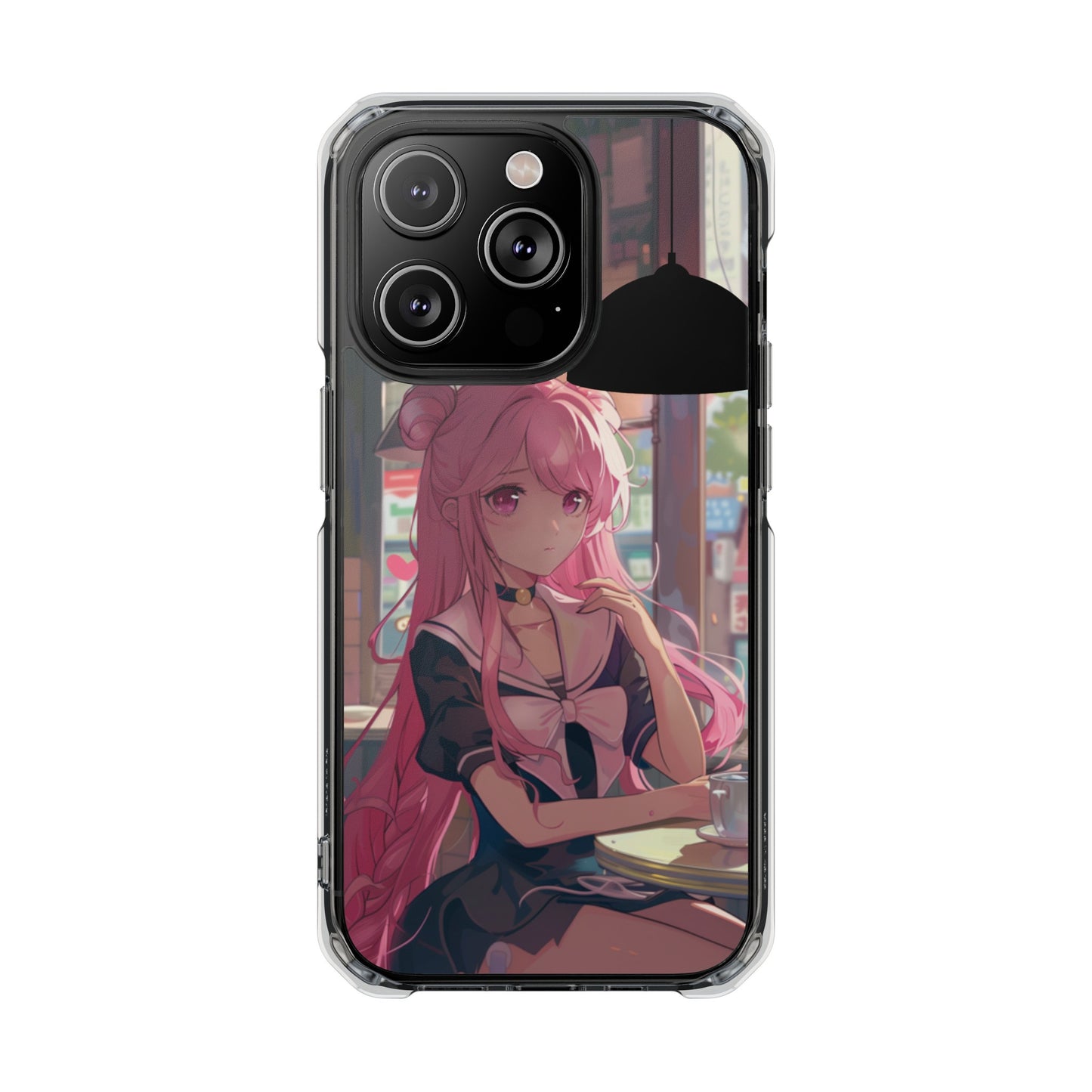 Oneticase Cafe Chilling Anime Girl Magnetic Case for iPhone