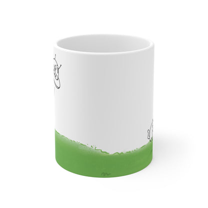 UFO Abducting Cat Mug